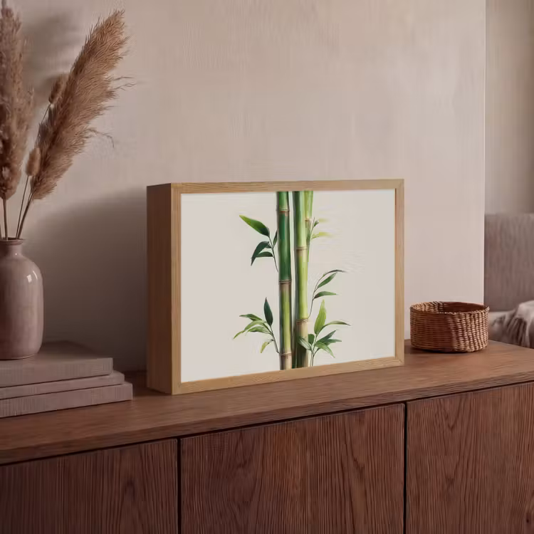 Lightbox - Wandlamp - Bamboestengels - Sierlijk - Groen — 4