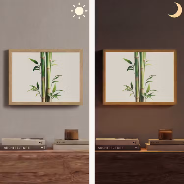 Lightbox - Wandlamp - Bamboestengels - Sierlijk - Groen — 6