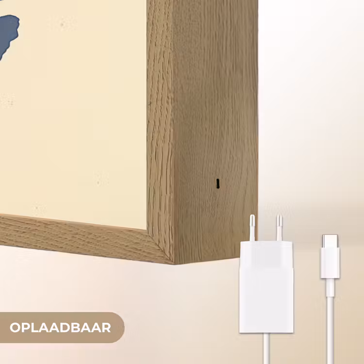 Lightbox - Wandlamp - Blauw koraal - Vertakkingen - Beige — 7