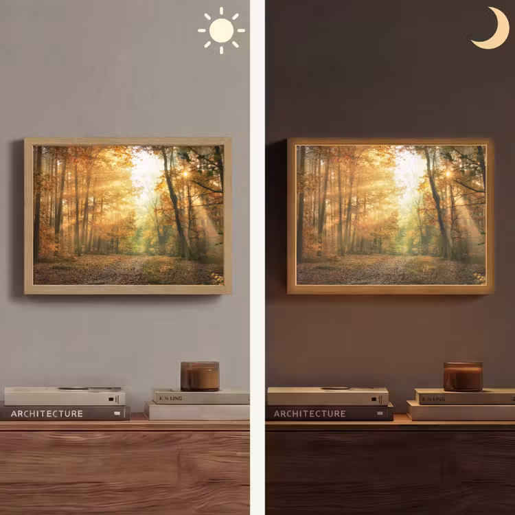 Lightbox - Wandlamp - Bos - Herfst - Zon - Landschap - Natuur - Bomen - Bladeren — 6