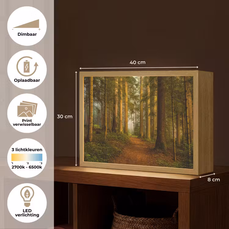Lightbox - Wandlamp - Bos - Natuur - Bomen - Landschap - Bladeren — 10