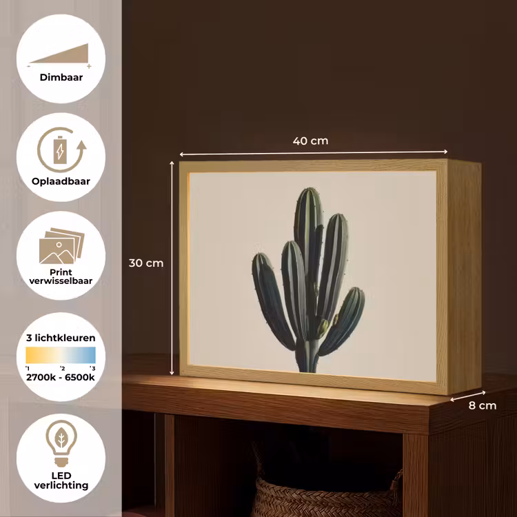 Lightbox - Wandlamp - Cactus - Subtiel - Groen — 10