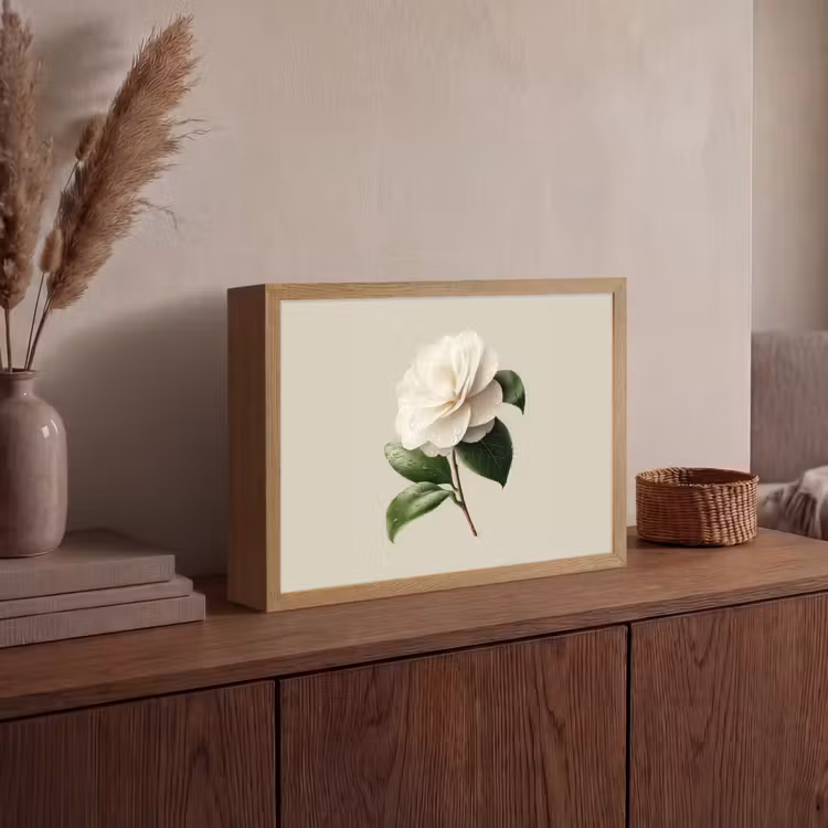 Lightbox - Wandlamp - Cameliabloem - Wit - Groen — 4