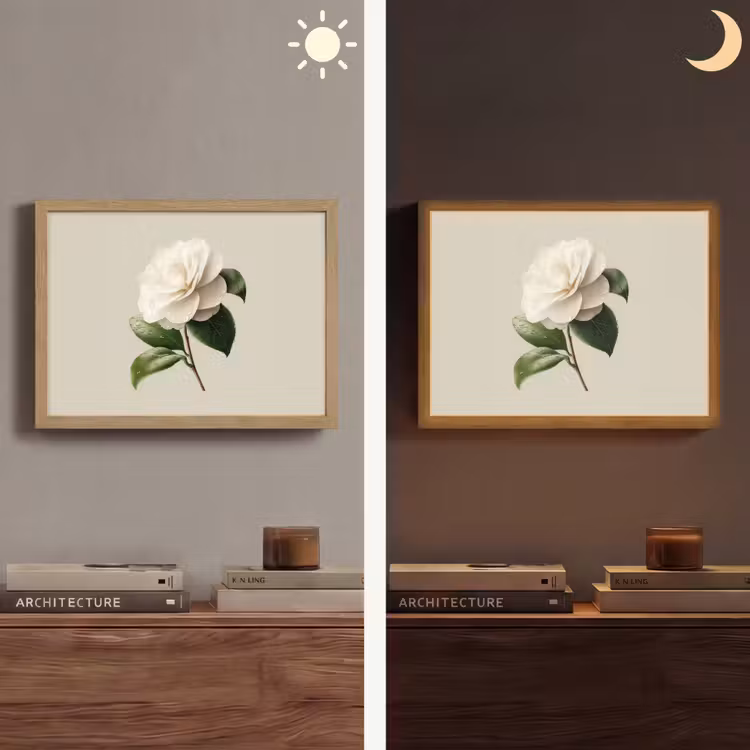 Lightbox - Wandlamp - Cameliabloem - Wit - Groen — 6