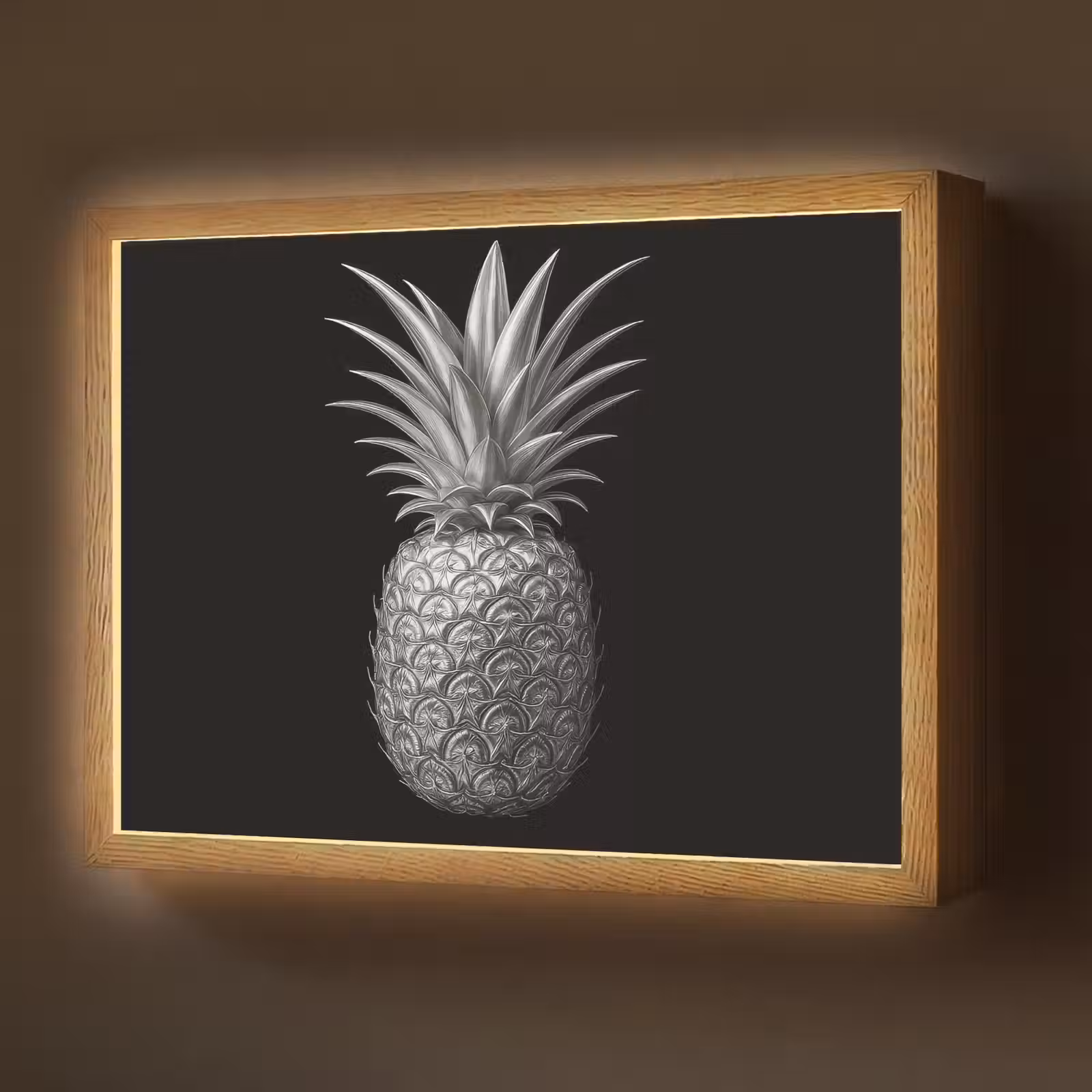 Lightbox - Wandlamp - Ananas - Gedetailleerd - Bladeren — 1