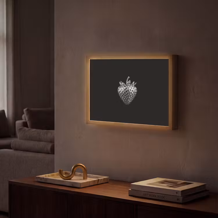 Lightbox - Wandlamp - Aardbei - Zaadstructuur - Realistisch — 2