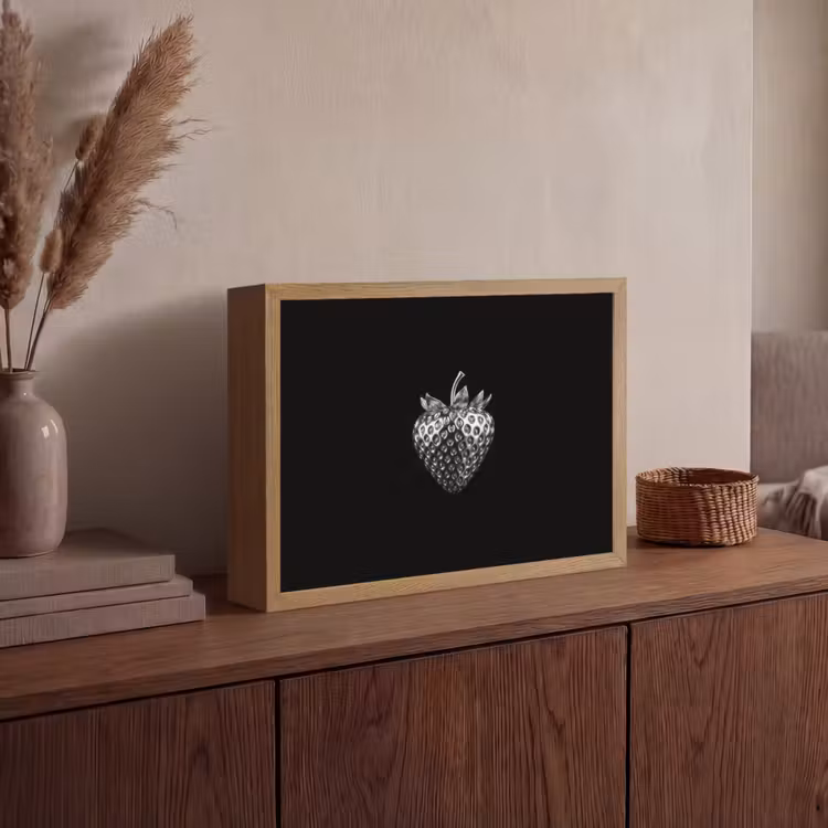 Lightbox - Wandlamp - Aardbei - Zaadstructuur - Realistisch — 4