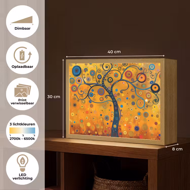 Lightbox - Wandlamp - Abstract - Boom - Levensboom - Modern — 10