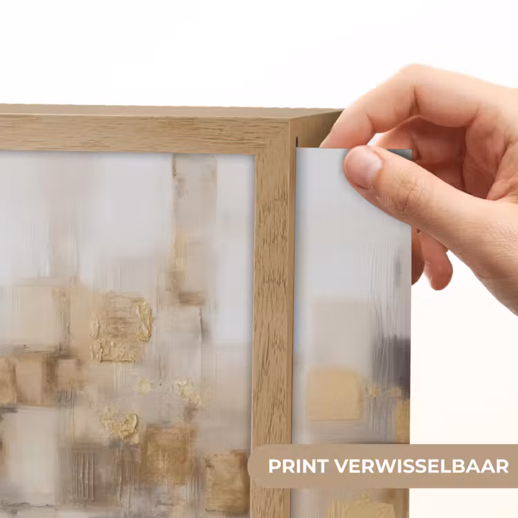 Lightbox - Wandlamp - Abstracte vierkanten - Aardetonen - Mistig — 5