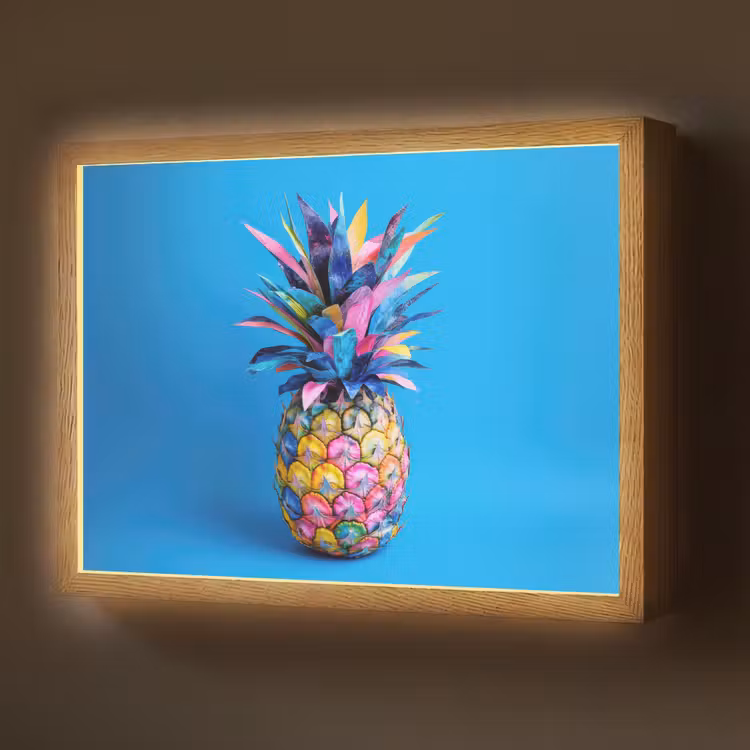 Lightbox - Wandlamp - Ananas - Blauw - Tropisch - Vrolijk — 1
