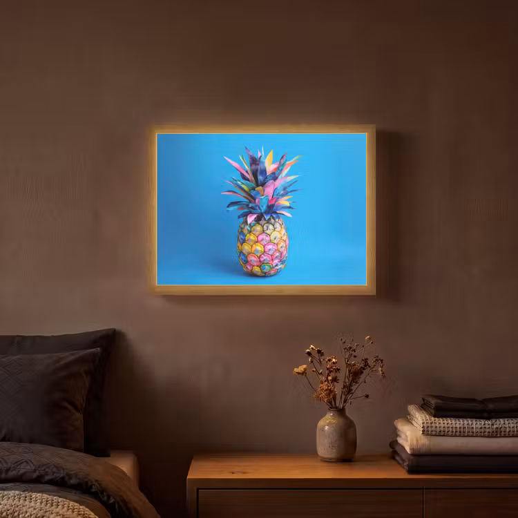 Lightbox - Wandlamp - Ananas - Blauw - Tropisch - Vrolijk — 3