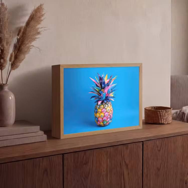 Lightbox - Wandlamp - Ananas - Blauw - Tropisch - Vrolijk — 4