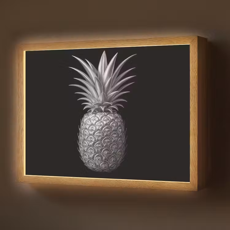 Lightbox - Wandlamp - Ananas - Gedetailleerd - Bladeren — 1