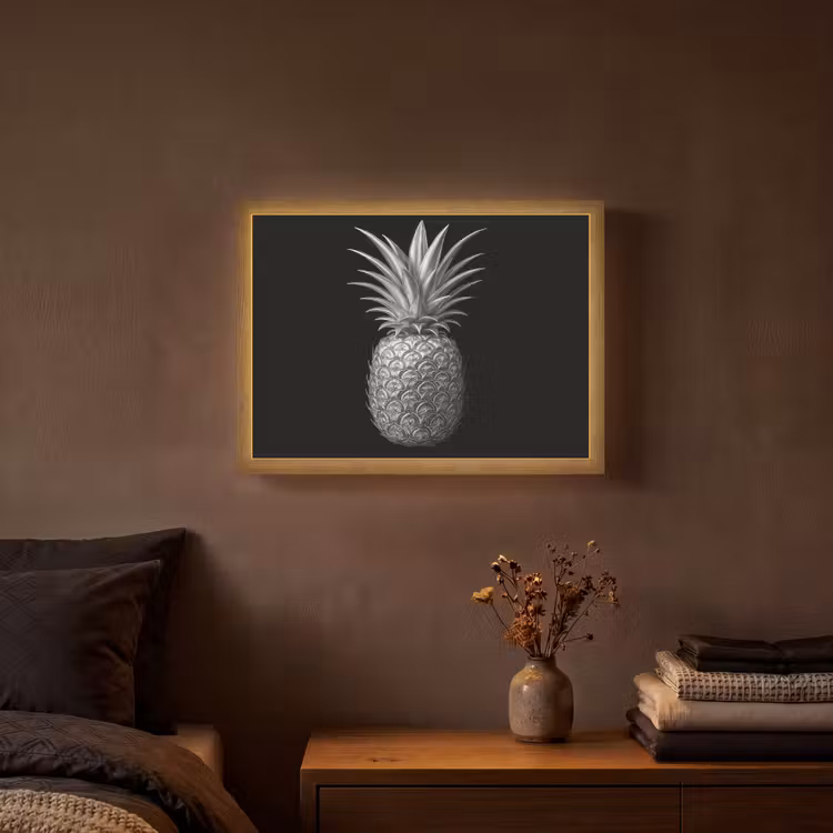 Lightbox - Wandlamp - Ananas - Gedetailleerd - Bladeren — 3