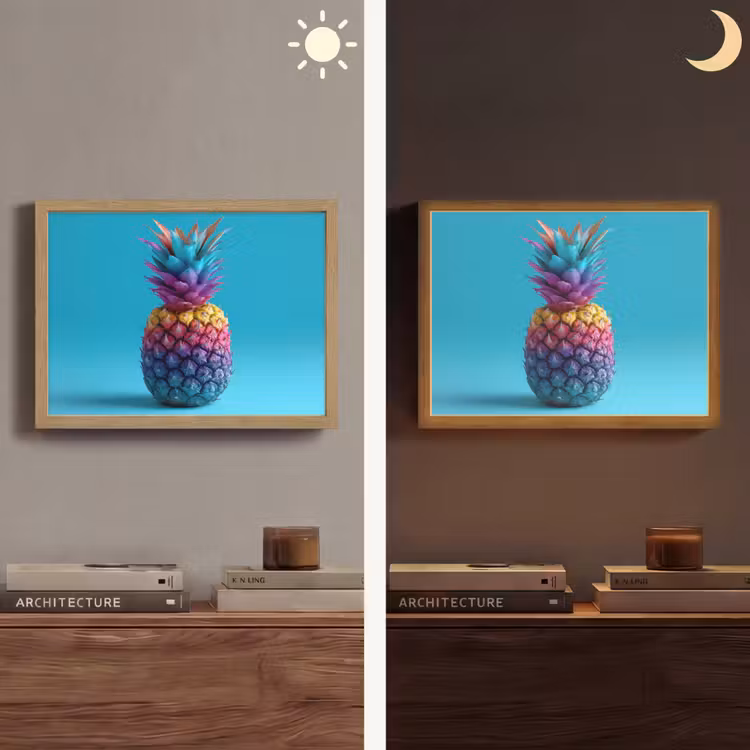 Lightbox - Wandlamp - Ananas - Regenboog - Blauw - Popart — 6