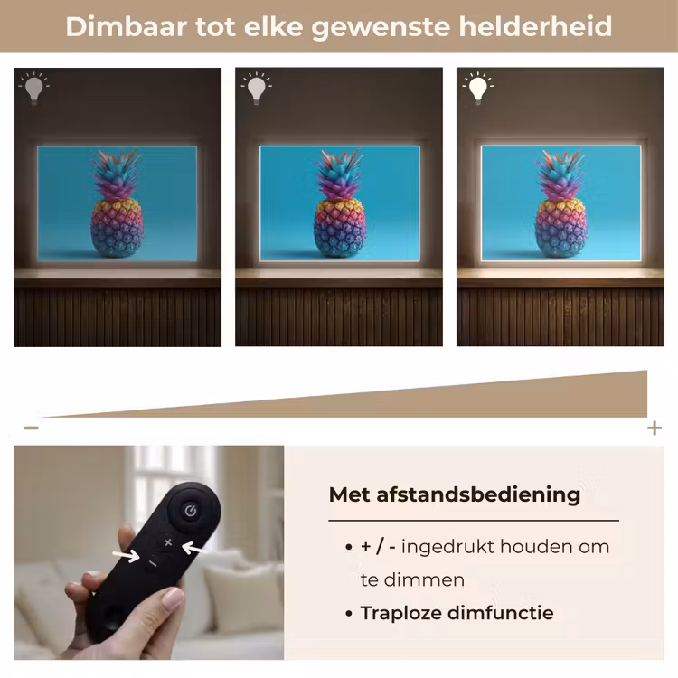Lightbox - Wandlamp - Ananas - Regenboog - Blauw - Popart — 9