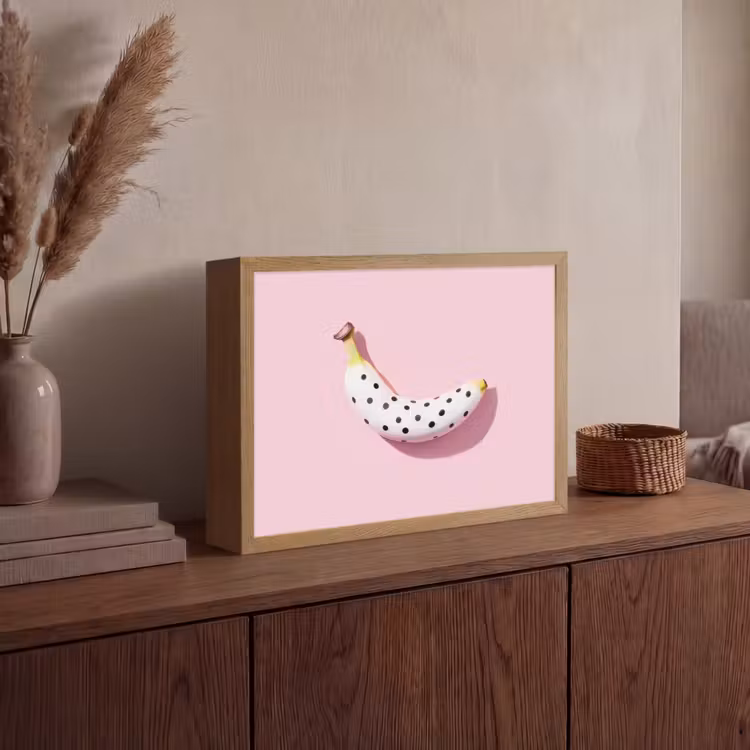 Lightbox - Wandlamp - Banaan - Stippen - roze — 4