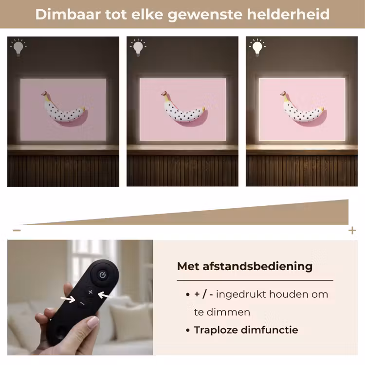 Lightbox - Wandlamp - Banaan - Stippen - roze — 9
