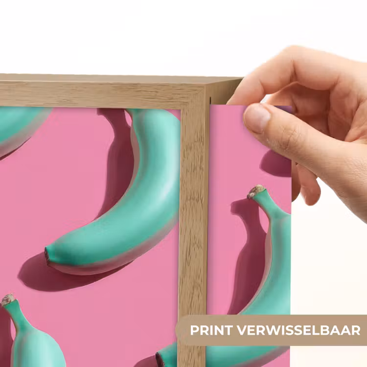 Lightbox - Wandlamp - Bananen - Patroon - Blauw - Roze — 5