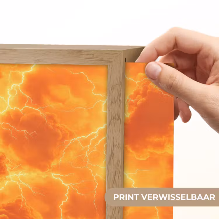 Lightbox - Wandlamp - Bliksem - Storm - Oranje — 5