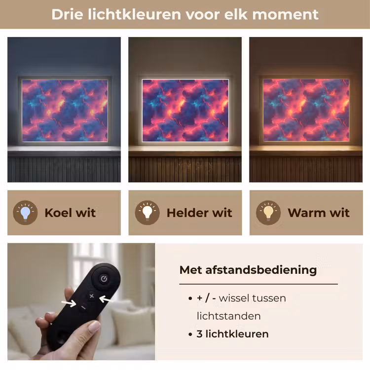 Lightbox - Wandlamp - Bliksem - Wolken - Kleurenrijk — 8