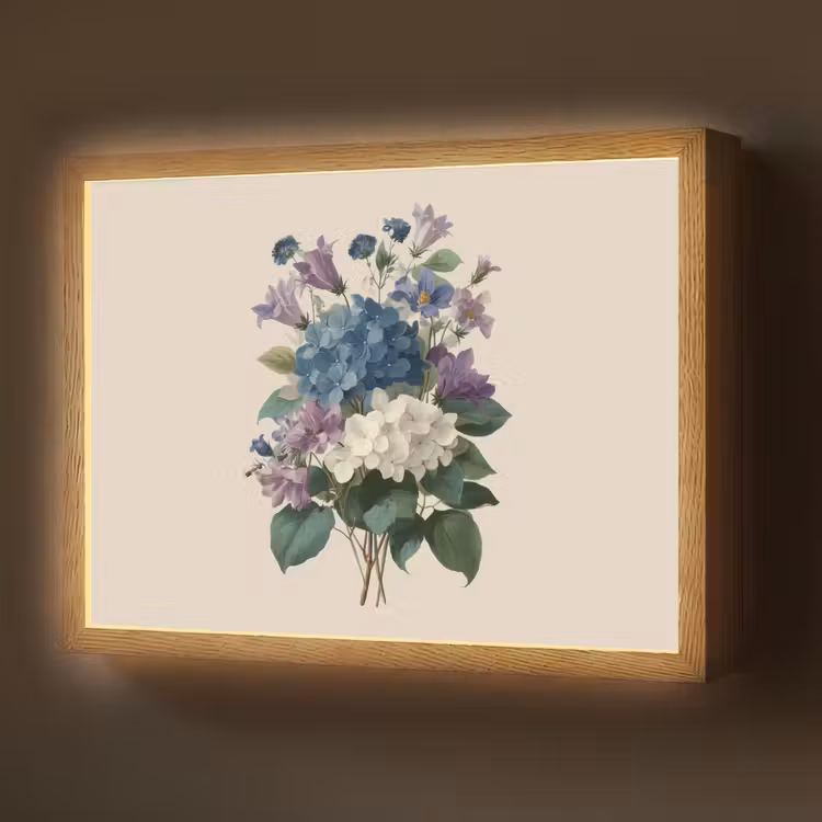 Lightbox - Wandlamp - Bloemen - Gedetailleerd - Rust - Realistisch — 1