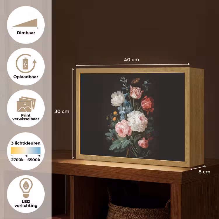 Lightbox - Wandlamp - Boeket - Kleurrijk - Klassiek — 10