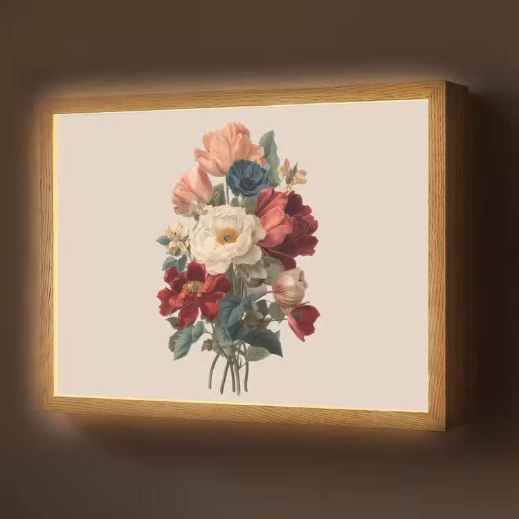 Lightbox - Wandlamp - Boeket - Warme tinten - Elegant — 1