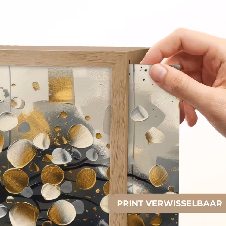 Lightbox - Wandlamp - Boom - Abstract - Beige - Goud - Zwart — 5