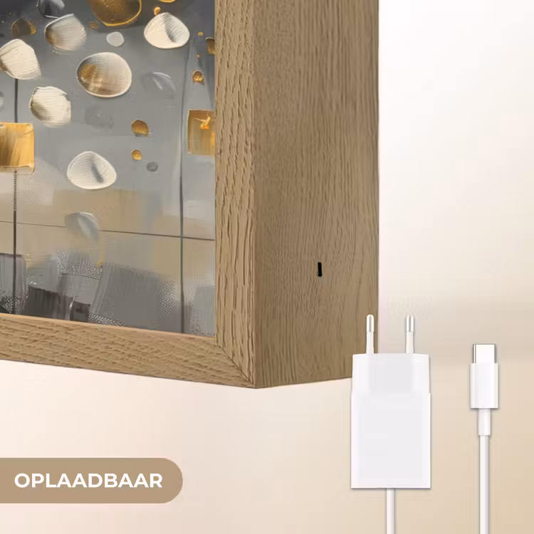 Lightbox - Wandlamp - Boom - Abstract - Beige - Goud - Zwart — 7