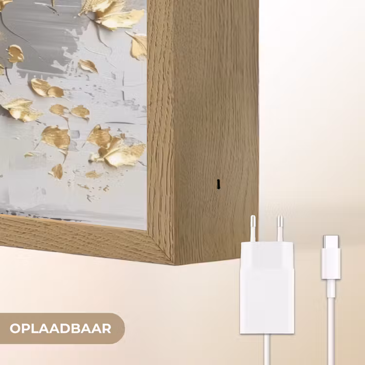 Lightbox - Wandlamp - Boom - Beige - Grijs - Goud - Abstract — 7
