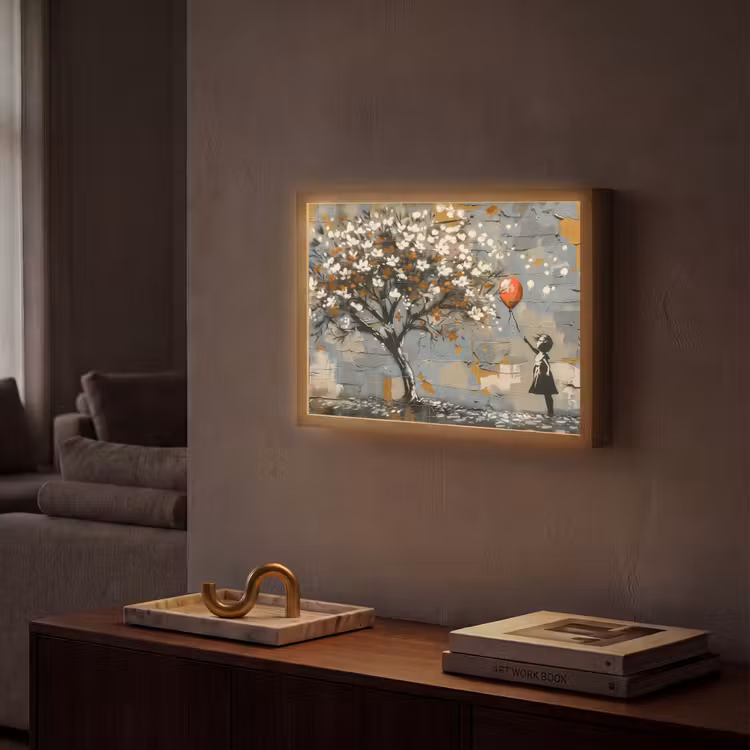 Lightbox - Wandlamp - Boom - Graffiti - Banksy Style - Balloon Girl — 2