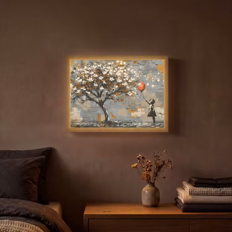 Lightbox - Wandlamp - Boom - Graffiti - Banksy Style - Balloon Girl — 3