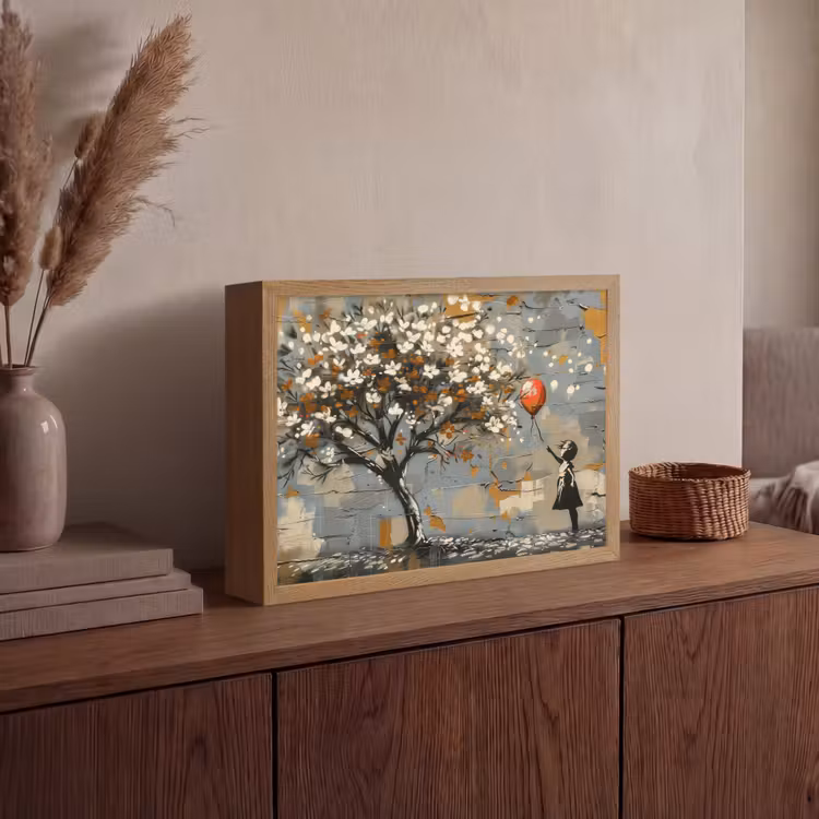 Lightbox - Wandlamp - Boom - Graffiti - Banksy Style - Balloon Girl — 4