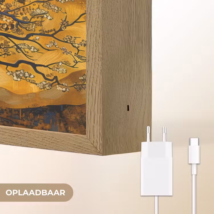 Lightbox - Wandlamp - Boom - Levensboom - Abstract - Goud — 7