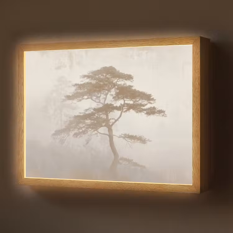Lightbox - Wandlamp - Boom - Oosterse stijl - Landschap — 1