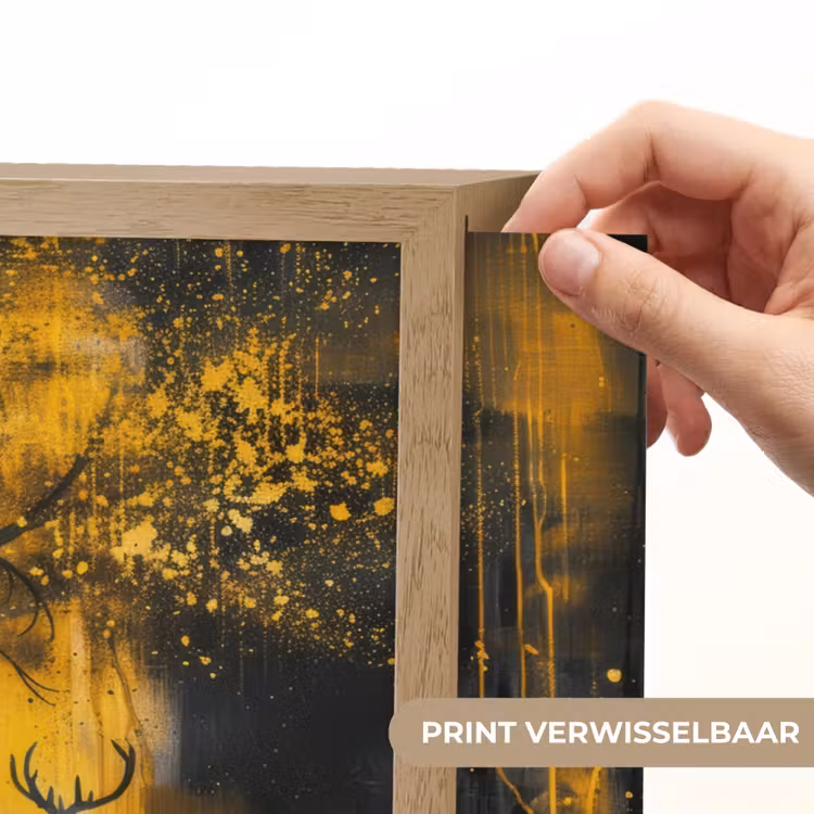 Lightbox - Wandlamp - Boom - Verflook - Hert - Natuur - Goud — 5