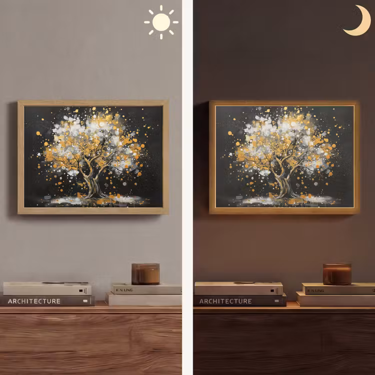 Lightbox - Wandlamp - Boom - Zwart - Goud - Wit - Modern — 6