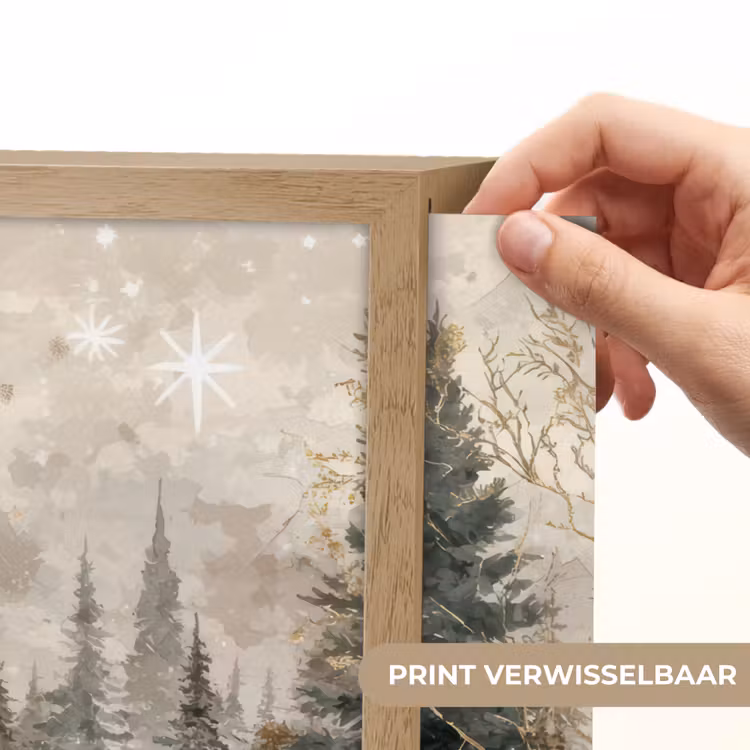Lightbox - Wandlamp - Bos - Herten - Winter - Sneeuw — 5