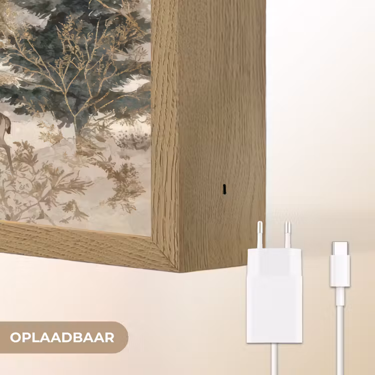 Lightbox - Wandlamp - Bos - Herten - Winter - Sneeuw — 7