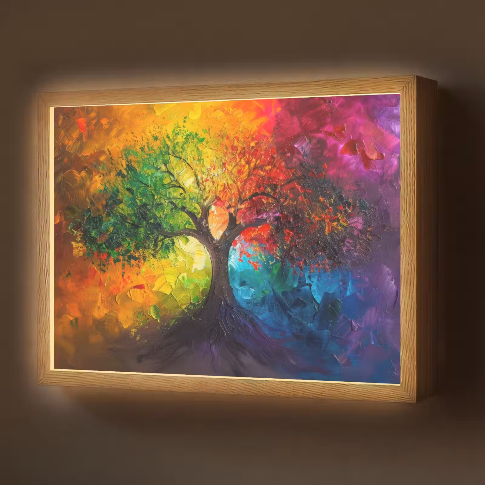 Lightbox - Wandlamp - Boom - Kleurrijk - Modern - Abstract — 1