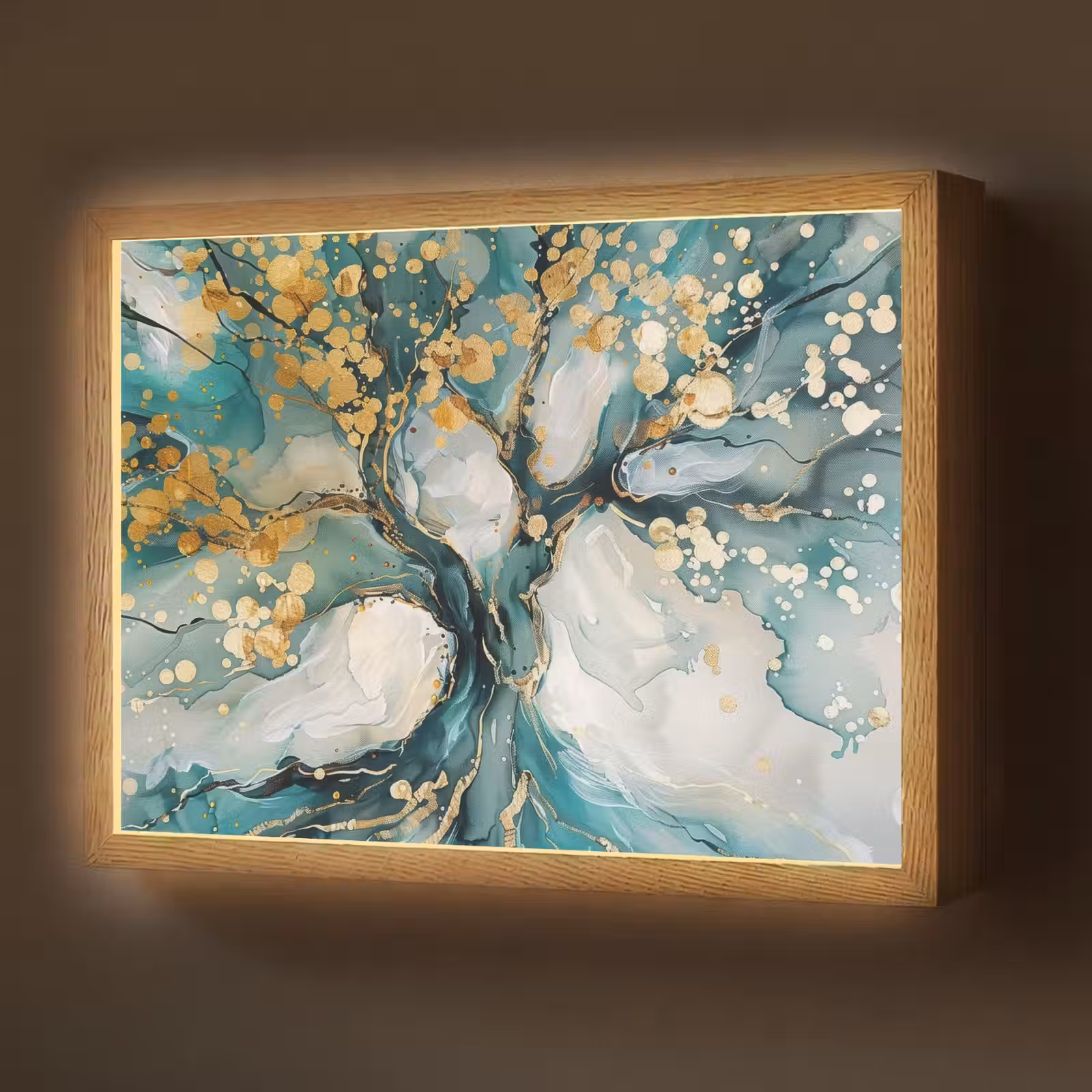 Lightbox - Wandlamp - Boom - Modern - Verflook - Turquoise - Goud — 1