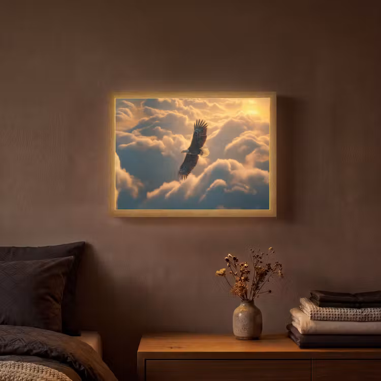 Lightbox - Wandlamp - Adelaar - Wolken - Zon — 3