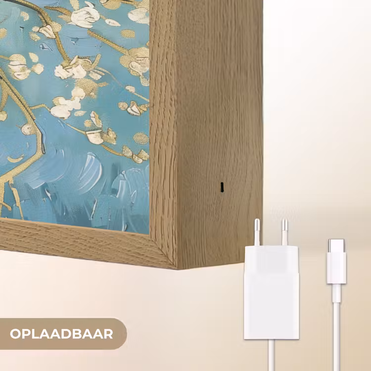 Lightbox - Wandlamp - Amandelbloesem boom - Blauw - Abstract — 7