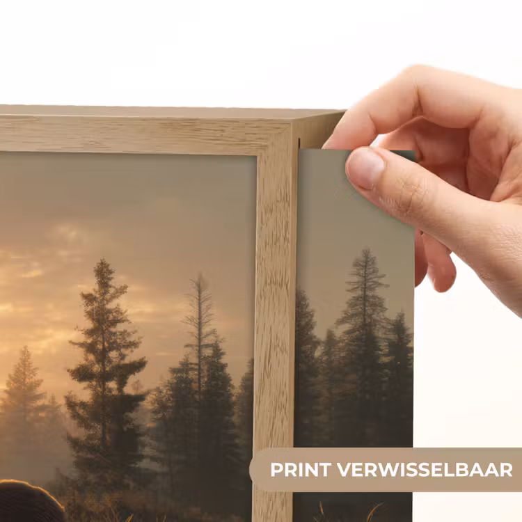 Lightbox - Wandlamp - Beer - water - Bos - Ochtendlicht — 5