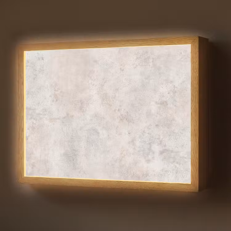Lightbox - Wandlamp - Beton - Grijs - Wit — 1