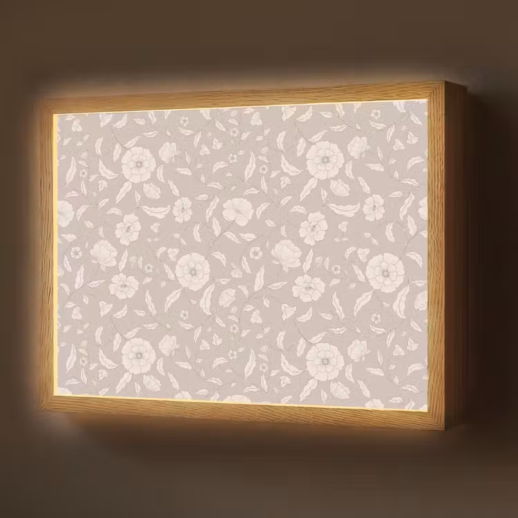 Lightbox - Wandlamp - Bloemen - Blaadjes - Patroon — 1