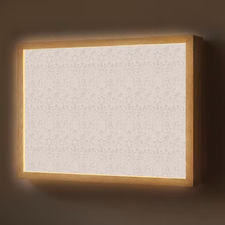 Lightbox - Wandlamp - Bloemen - Bladeren - Licht - Taupe — 1