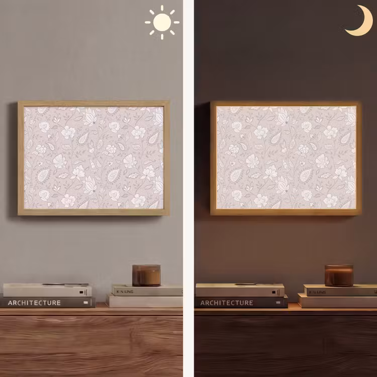 Lightbox - Wandlamp - Bloemen - Getekend - Lavendel — 6