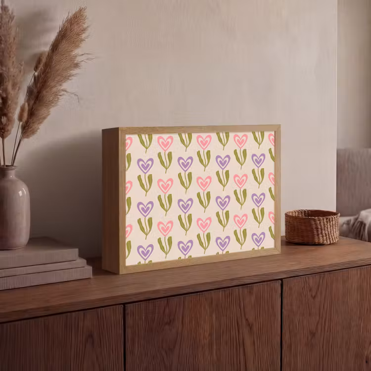 Lightbox - Wandlamp - Bloemen - Hartjes - Patroon — 4